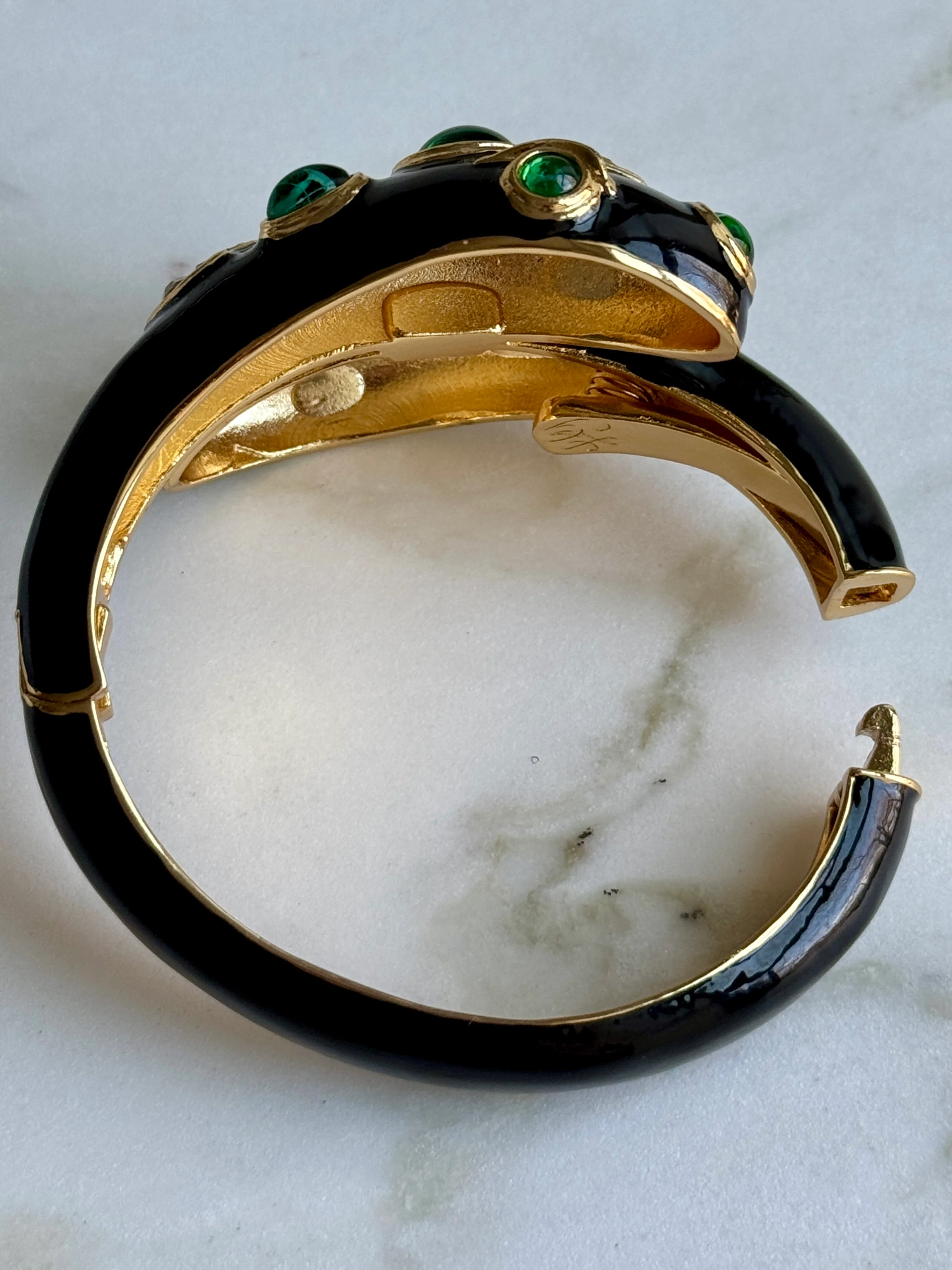 Black Double Headed Snake Bracelet - Image 5