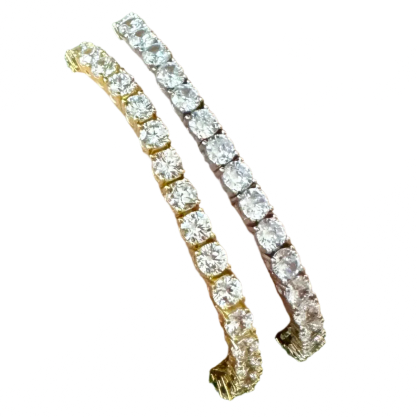 Classic Tennis Bracelet in Gold Plate or Sterling 6 inches