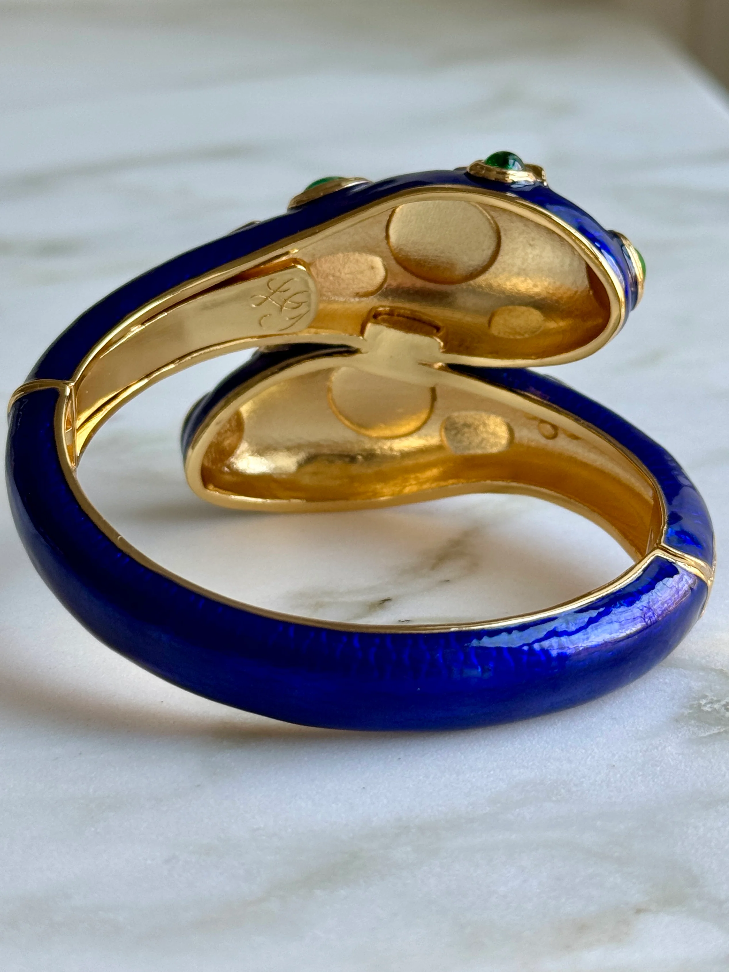 Cobalt Blue Double Headed Snake Bracelet - Image 4