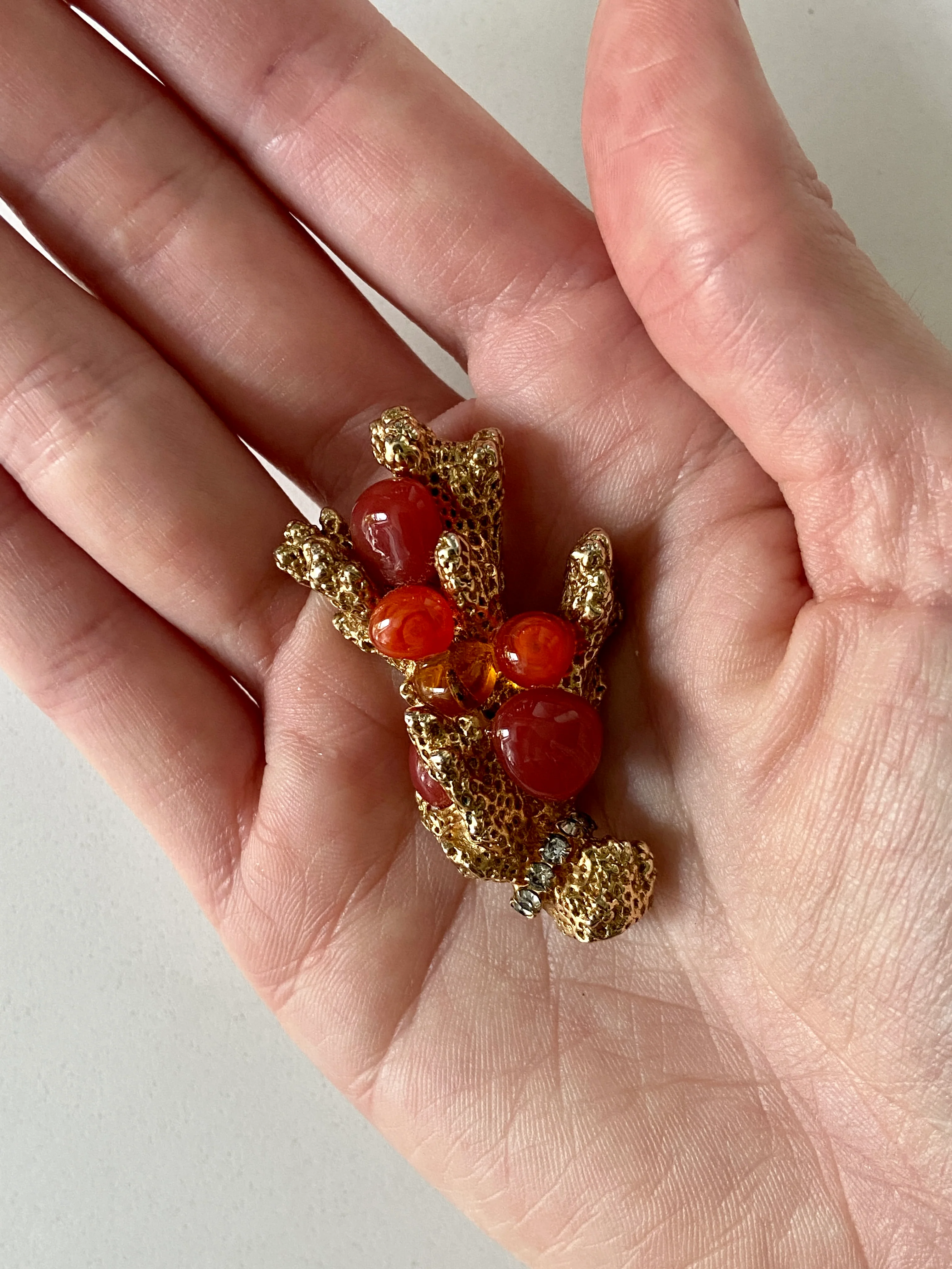 Designer Castlecliff Coral Branch Brooch - Image 4