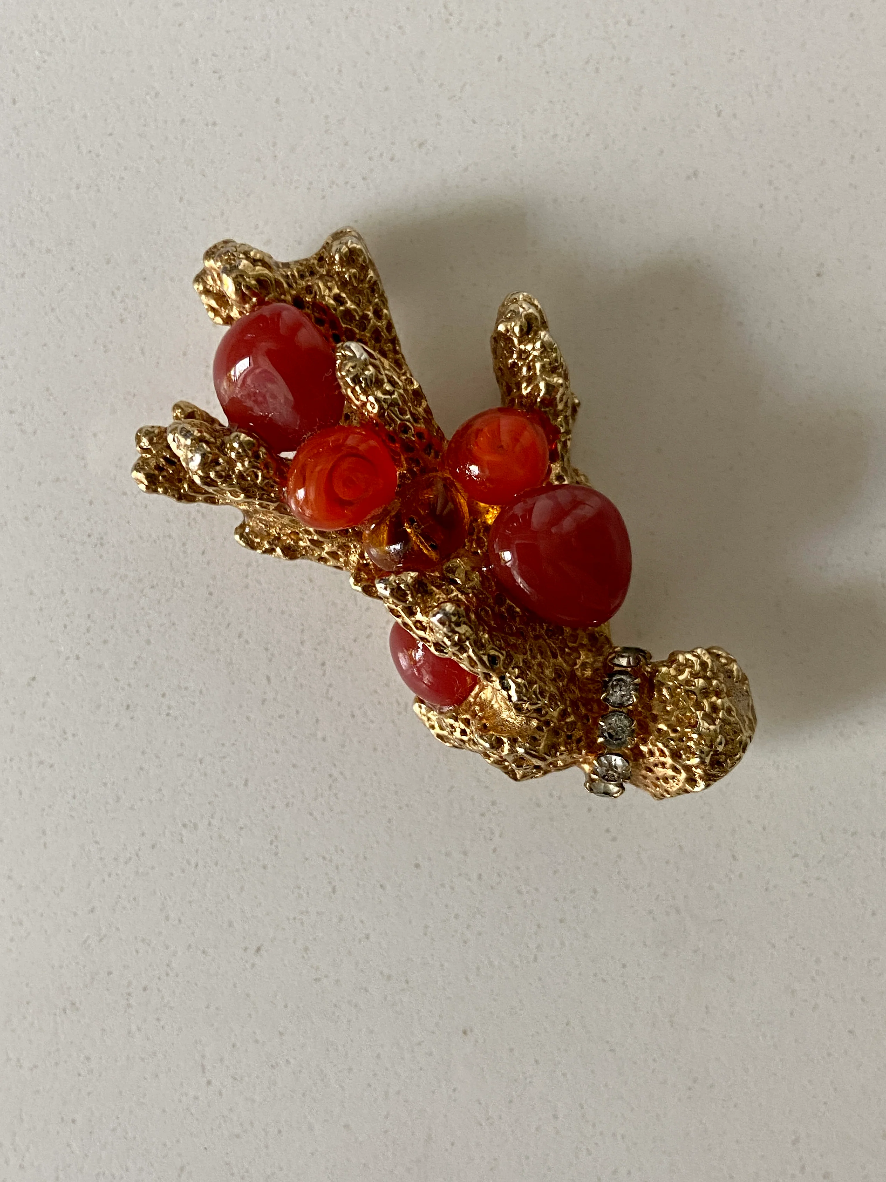 Designer Castlecliff Coral Branch Brooch - Image 5