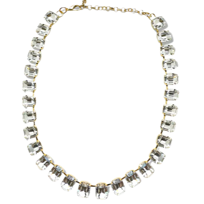 Cara Crystal Emerald Cut Necklace - Image 4