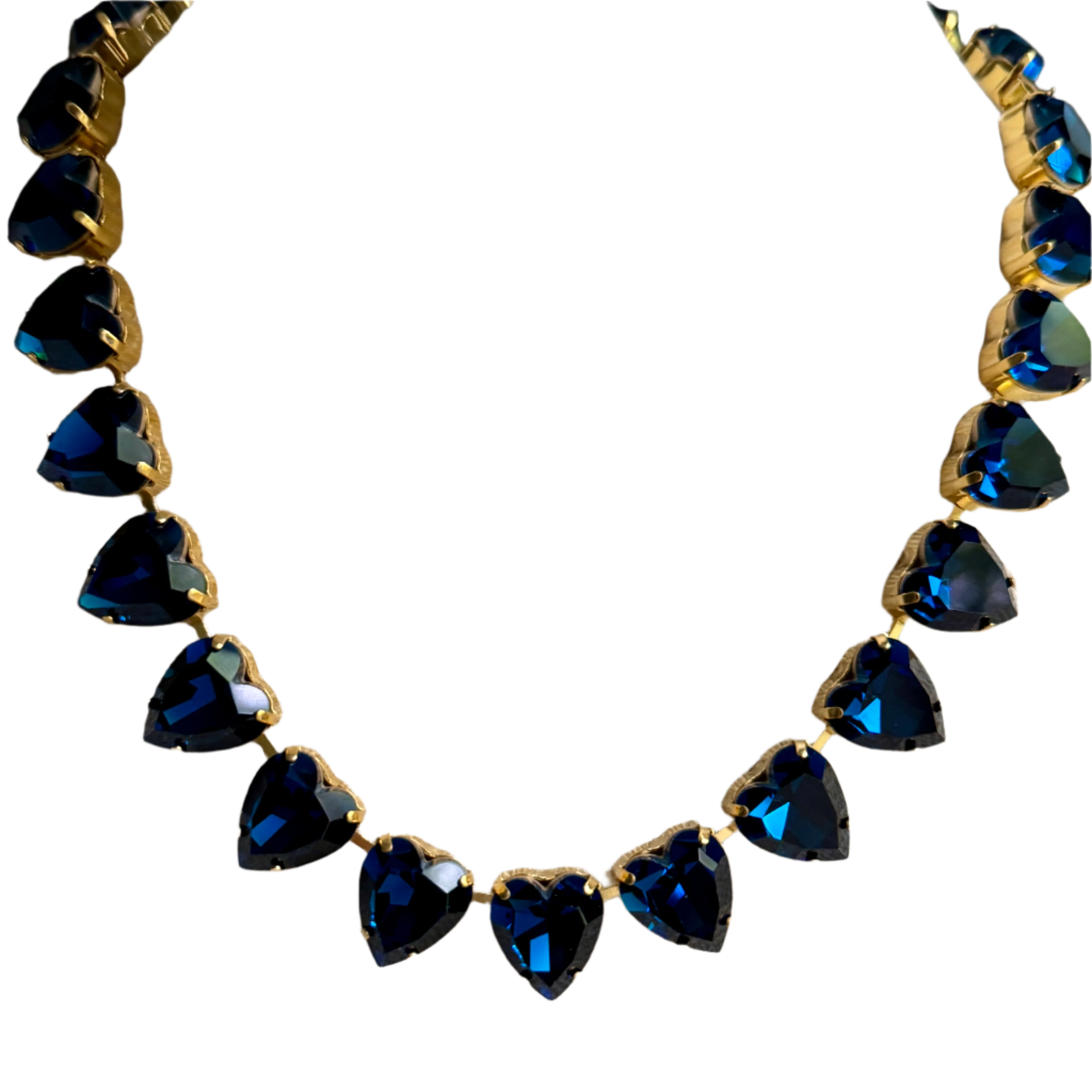 Grace Dark Blue Heart Necklace