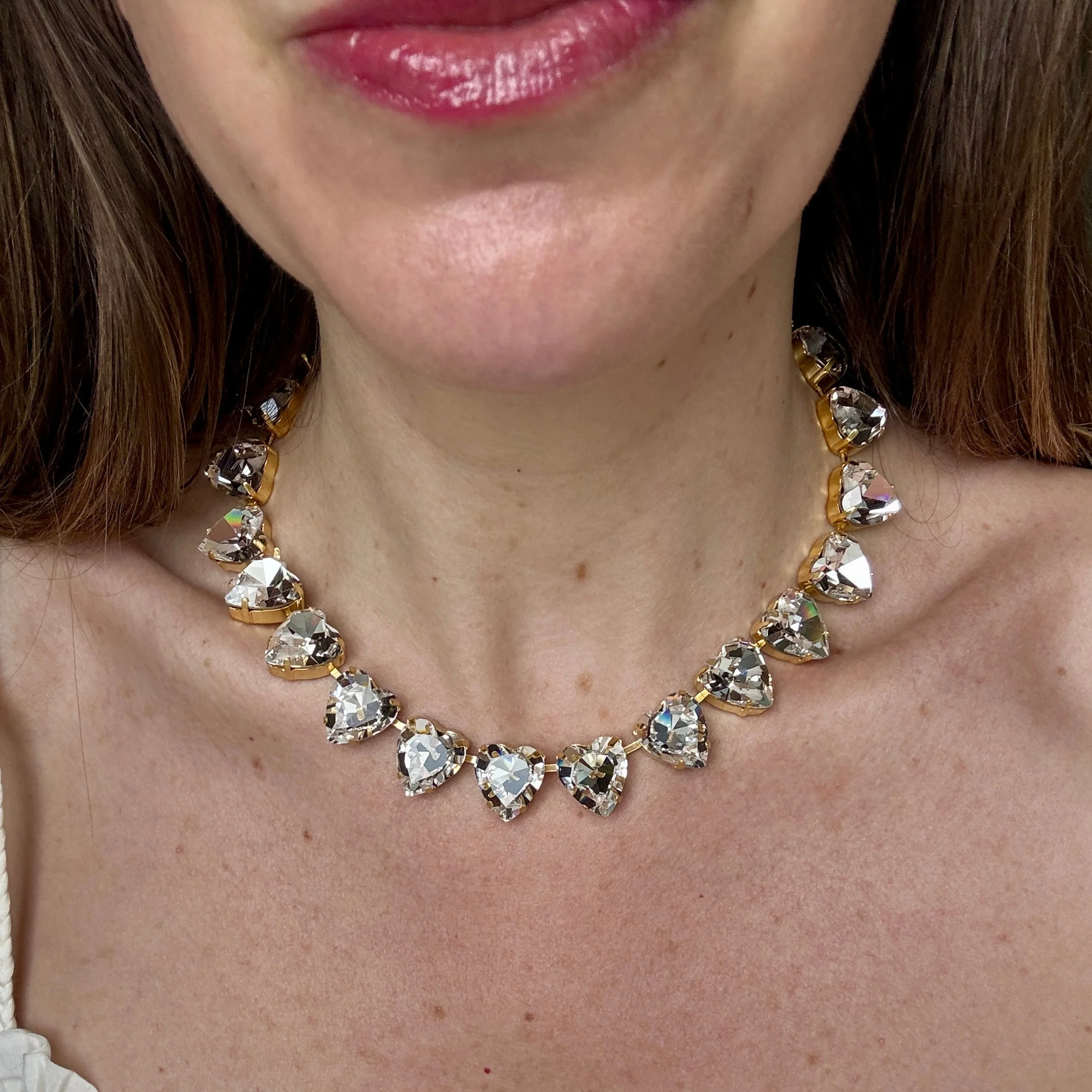 Grace Diamond Crystal Heart Necklace - Image 4