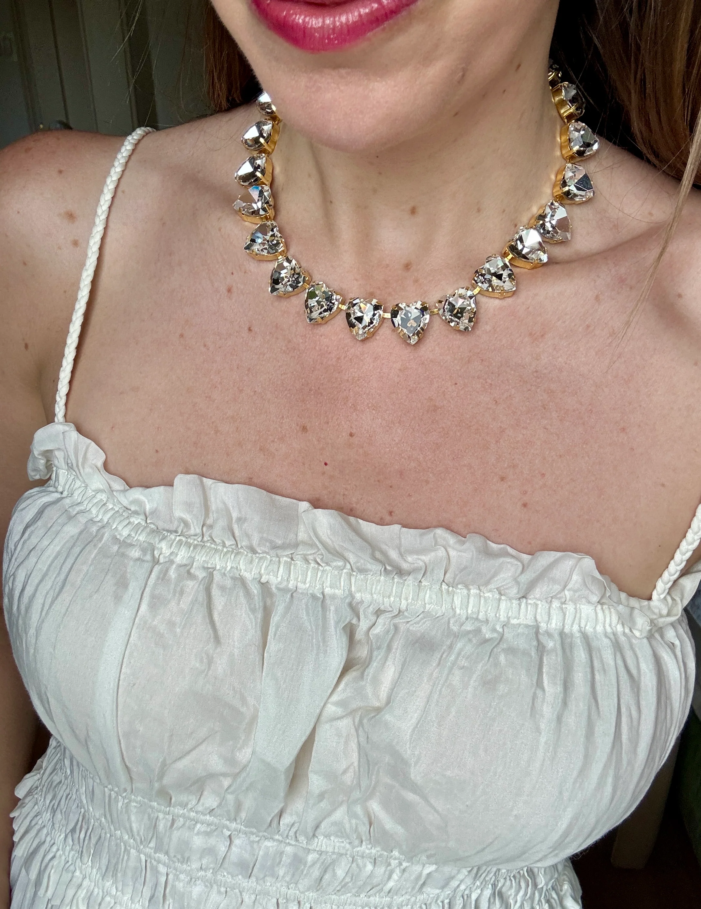 Grace Diamond Crystal Heart Necklace - Image 5