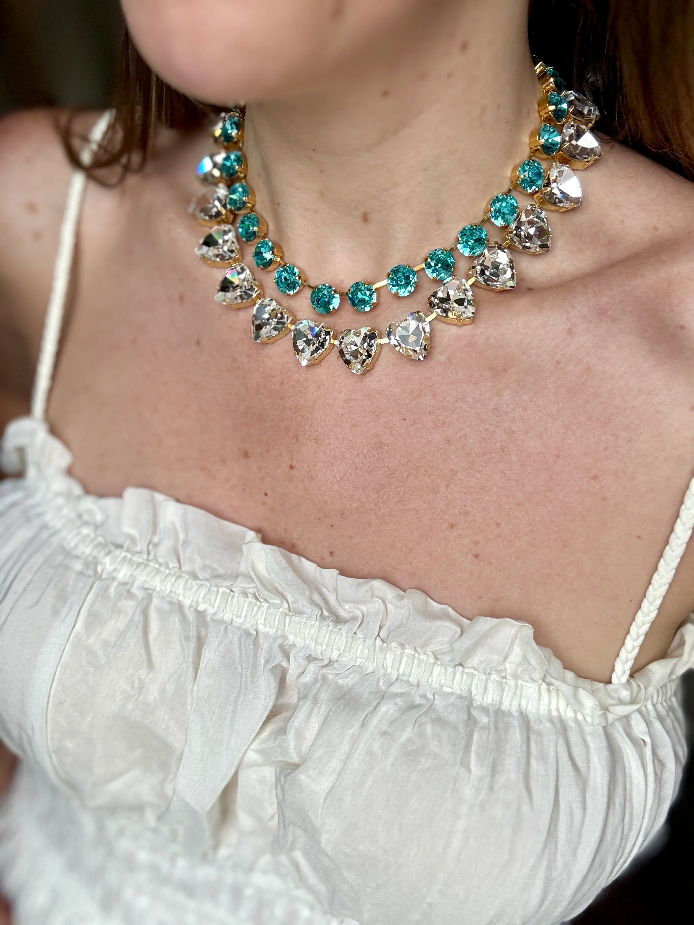 Grace Diamond Crystal Heart Necklace - Image 6