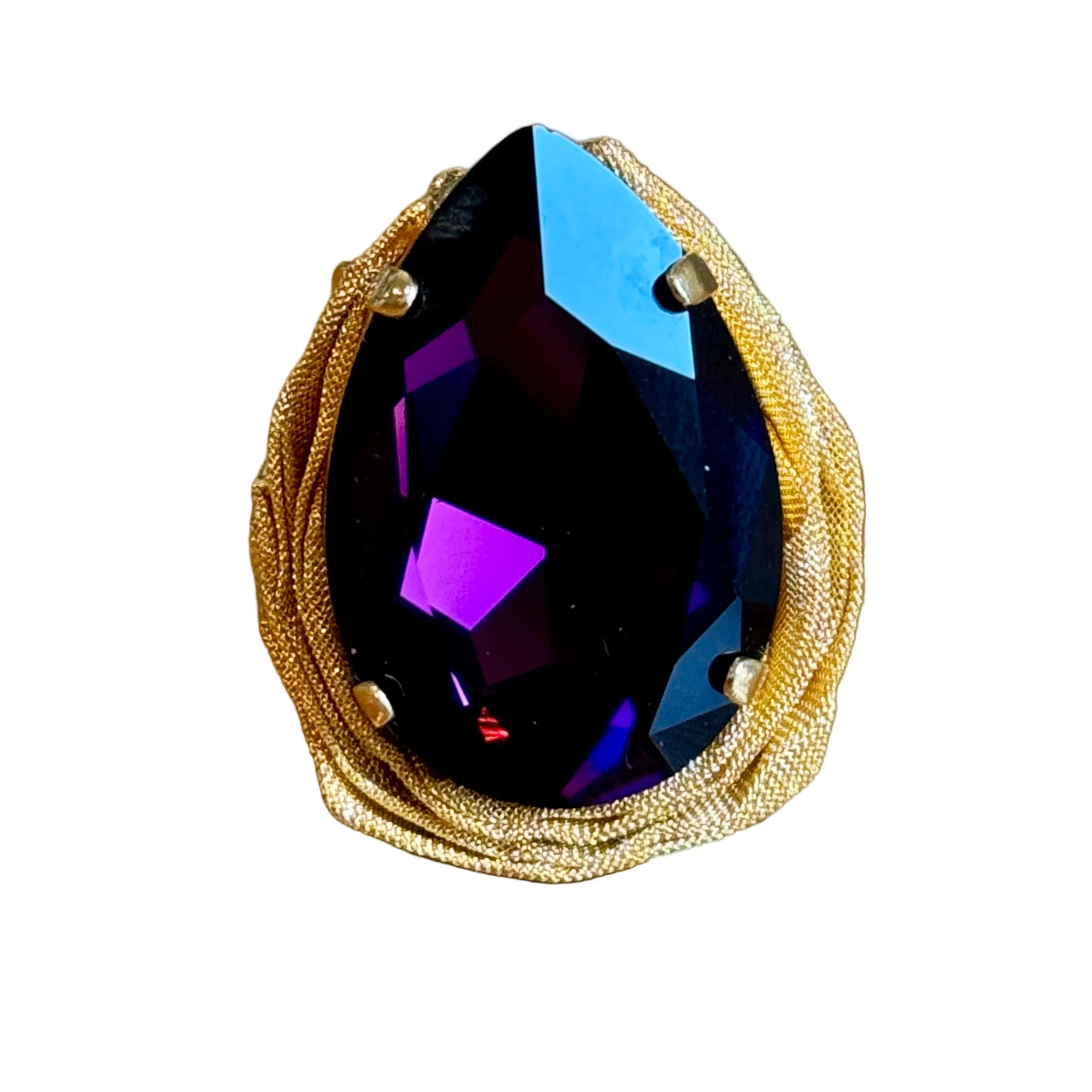 Izzy Purple Teardrop Cocktail Ring Pre Order
