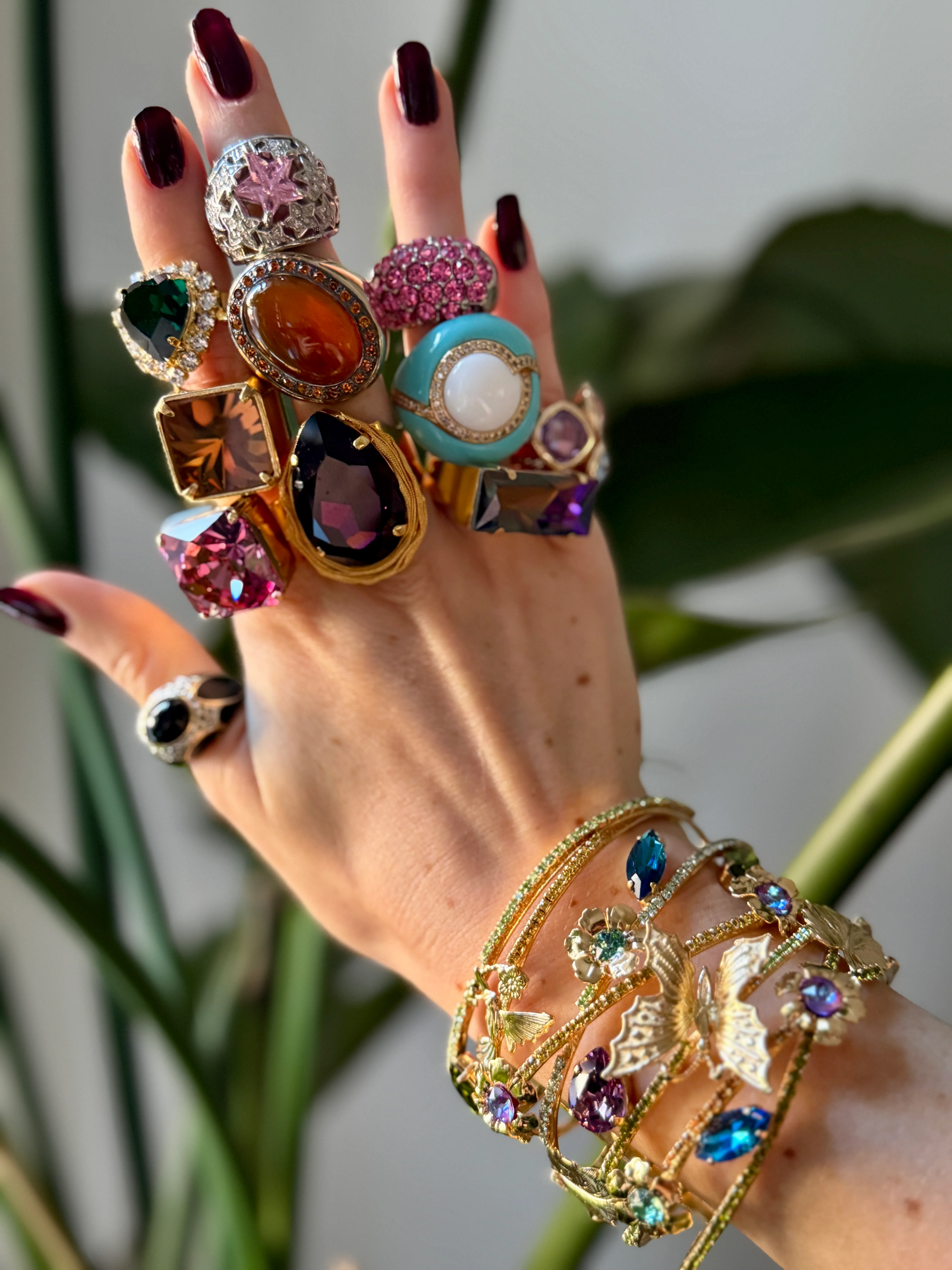 Izzy Purple Teardrop Cocktail Ring Pre Order - Image 4
