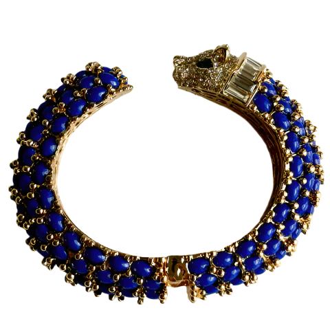Navy Blue Panther Bracelet