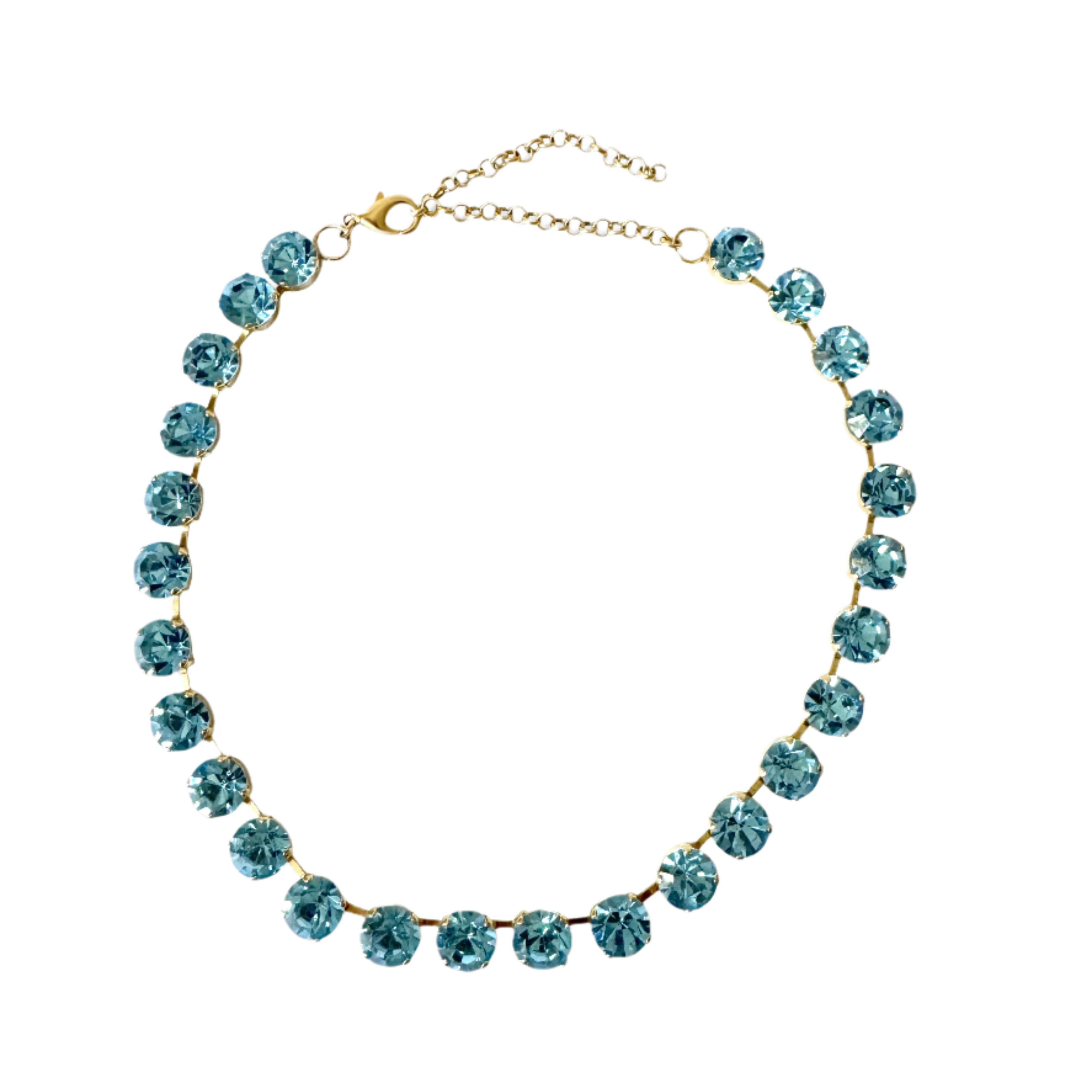 Daphne  Aqua Crystal Riviera Necklace - Image 7