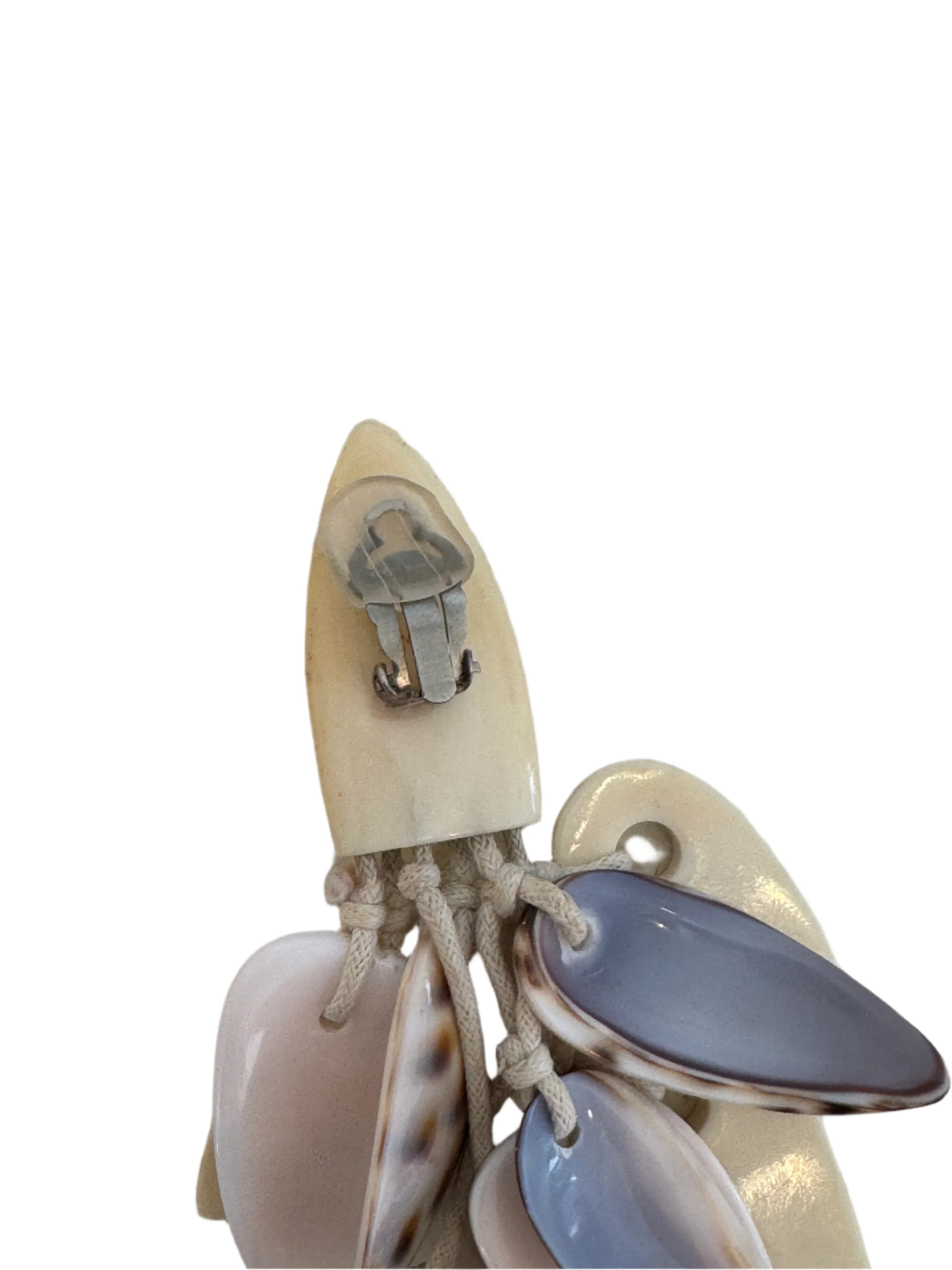 Monies Couture Polished Shell and Horn Statement Earrings - Image 6