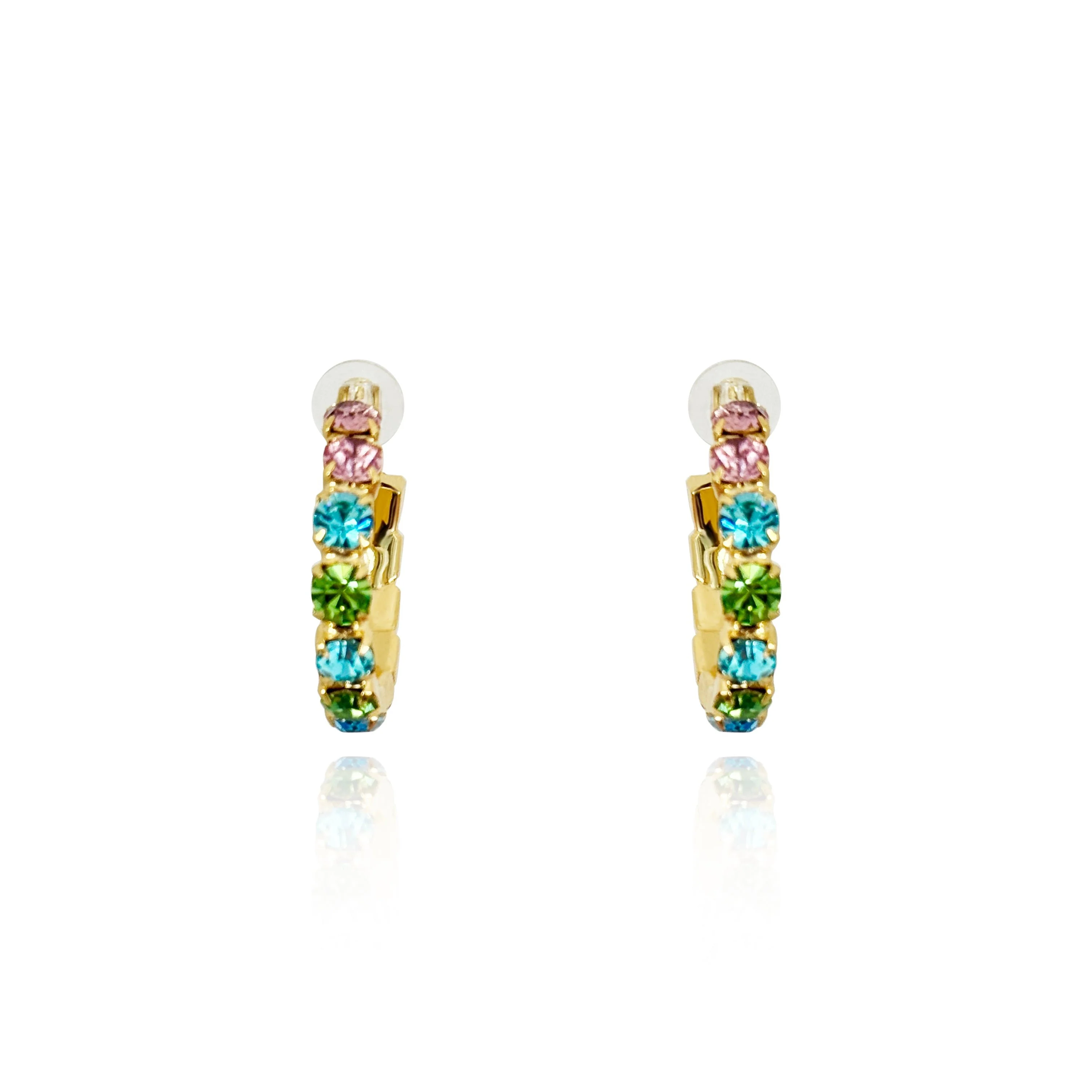 Daphne Multi Crystal Hoops - Image 3
