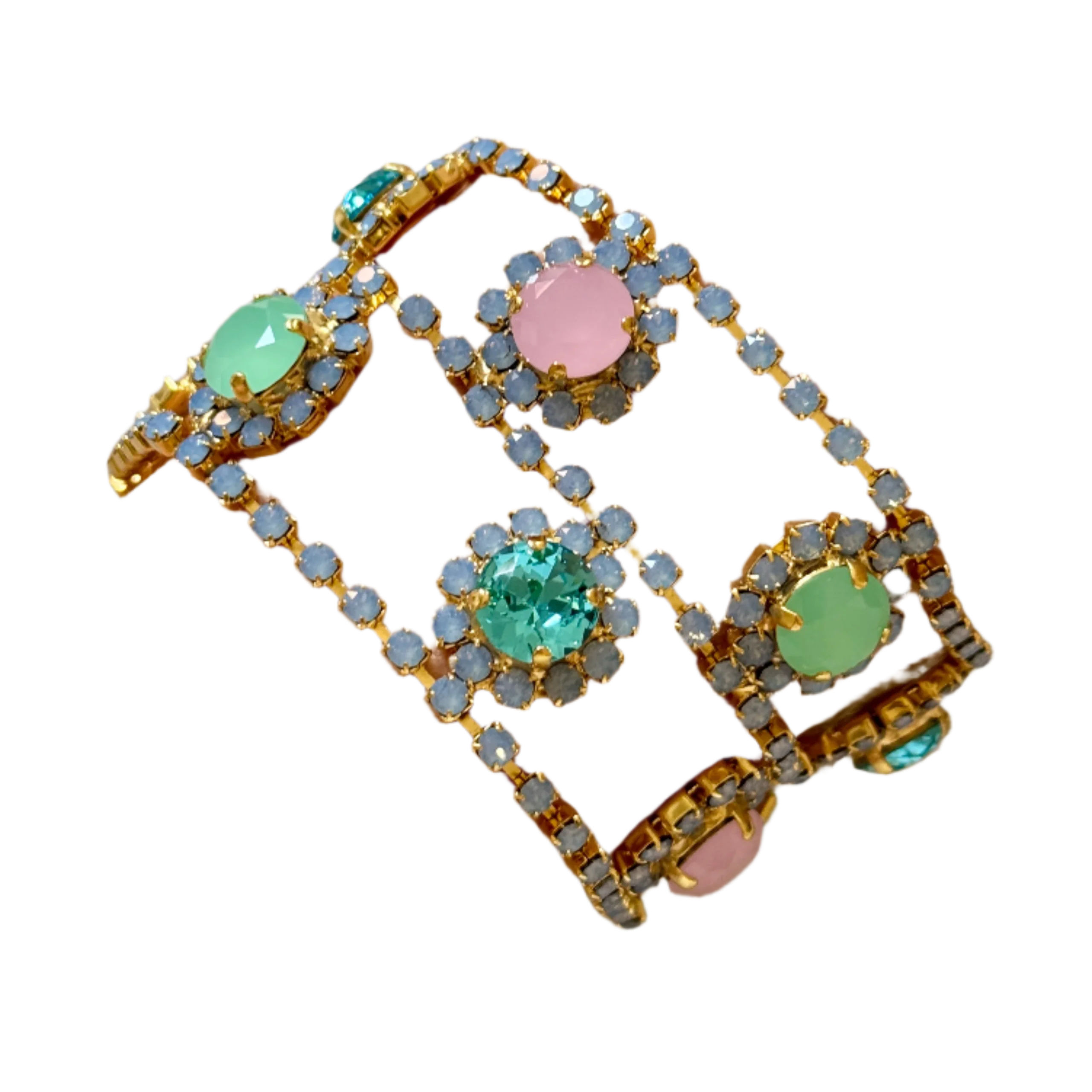 Kate Pastel Crystal Flower Bracelet