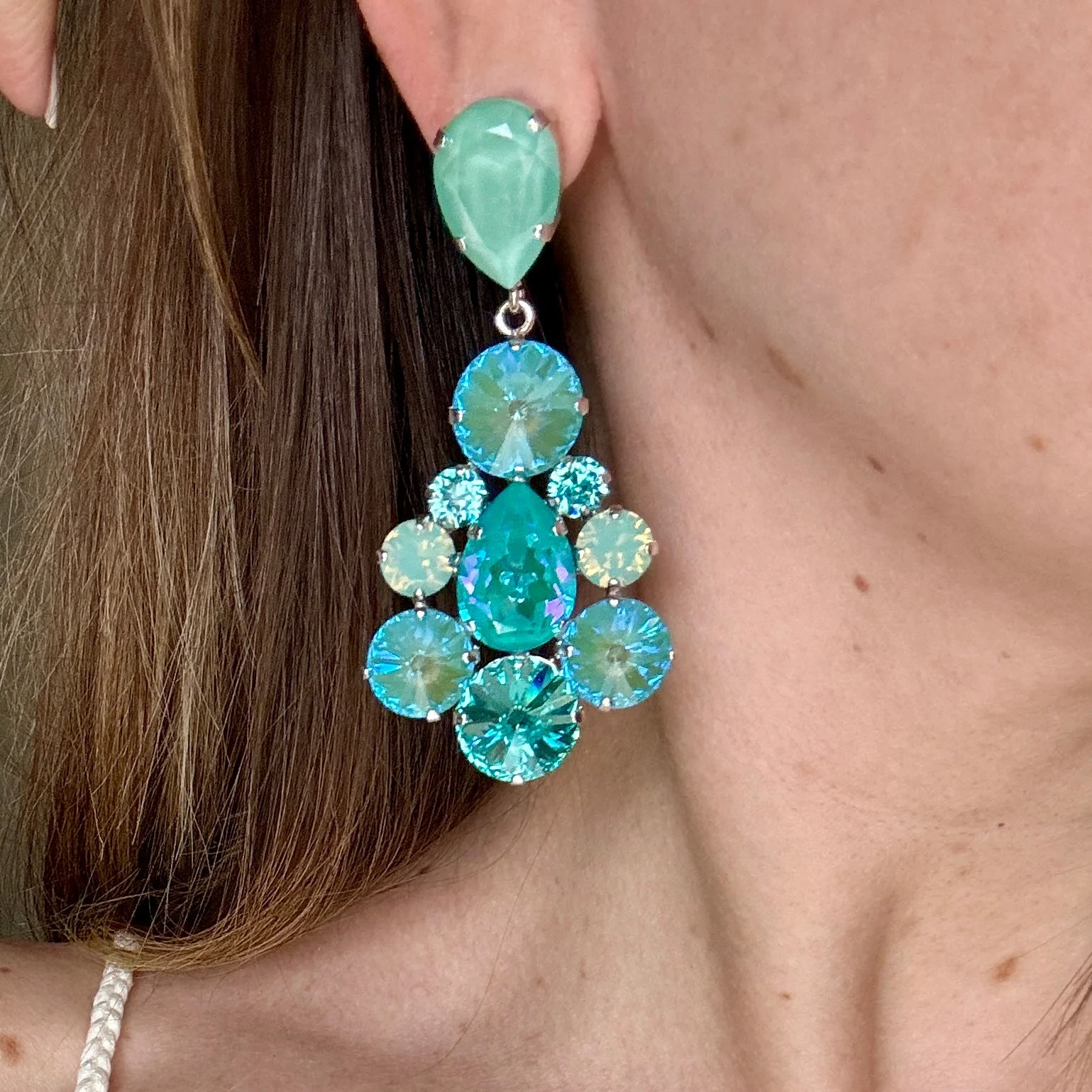 Barbie Blue Shimmer Earrings - Image 2