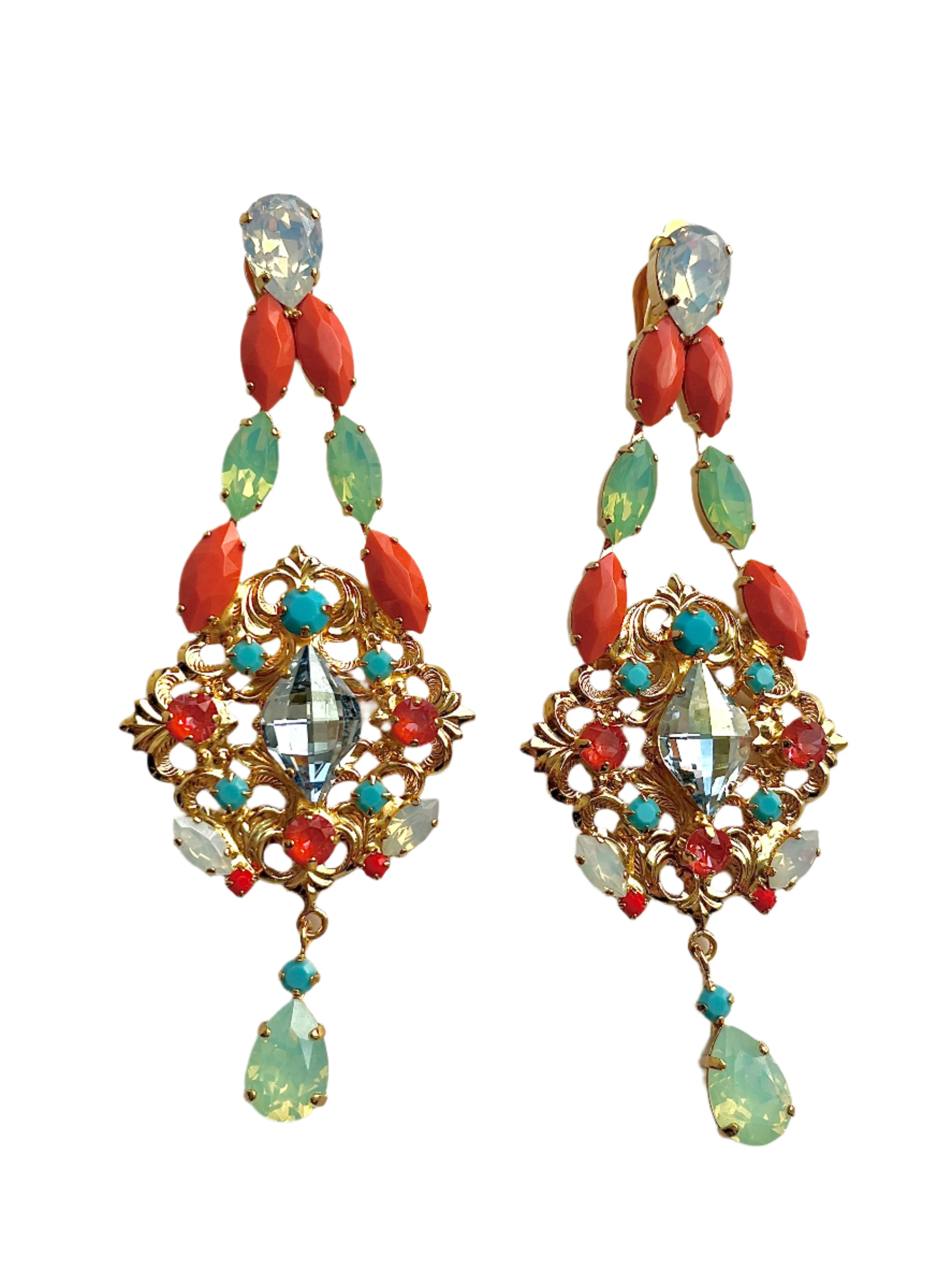 Selma Earrings Clip or Post - Image 3
