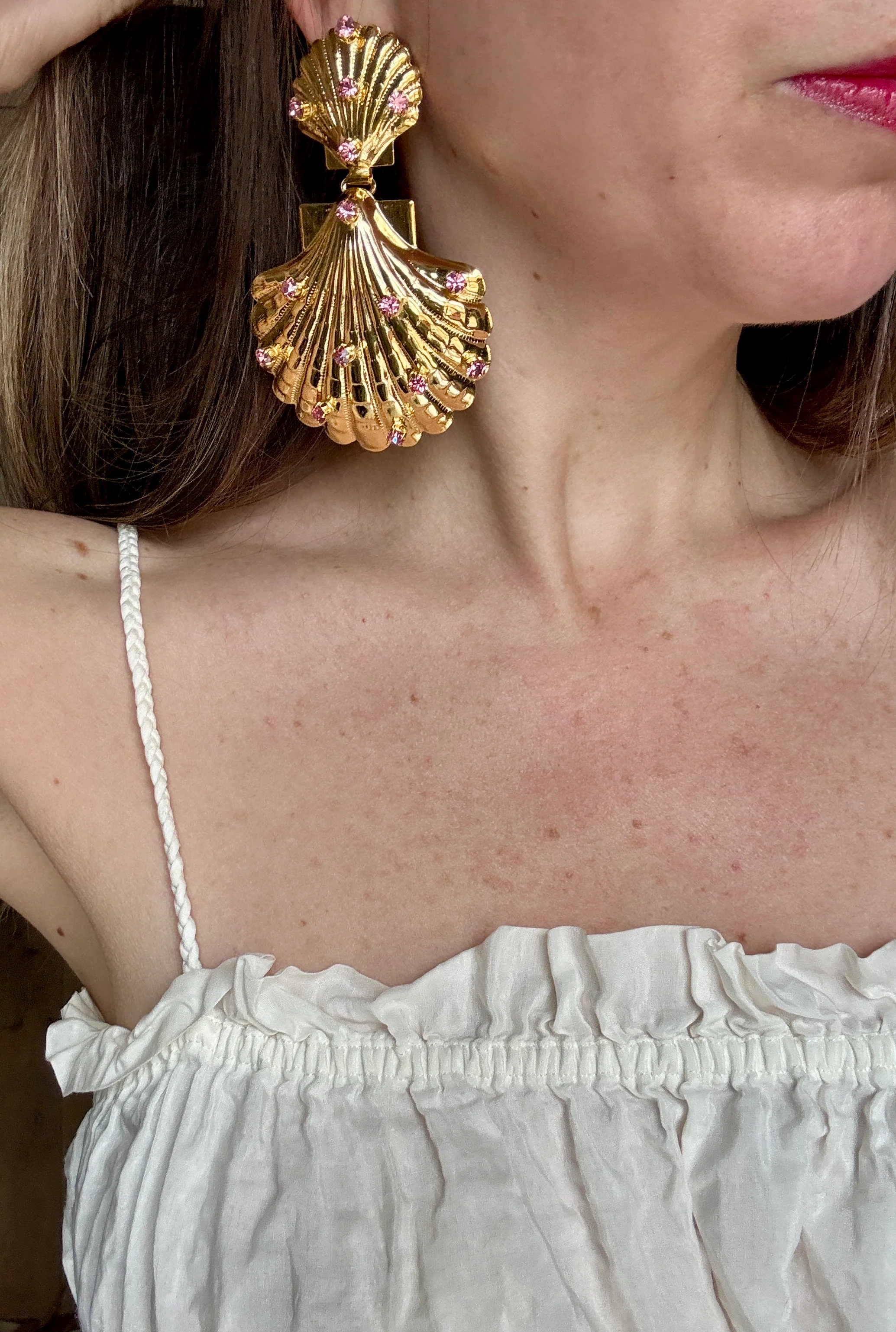 Gigi Pink Shell Earrings - Image 5
