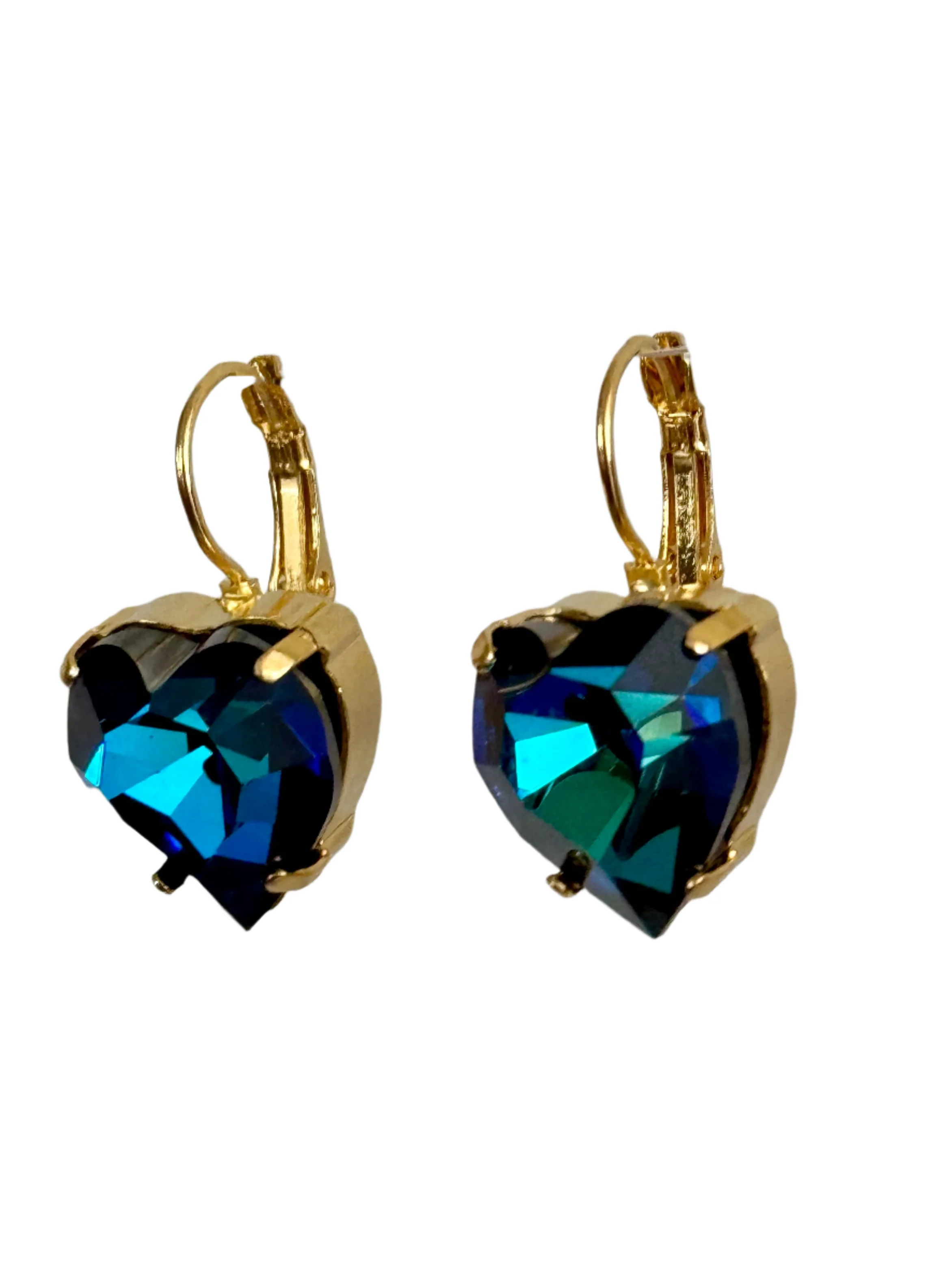 Nora Blue Heart Earrings - Image 3