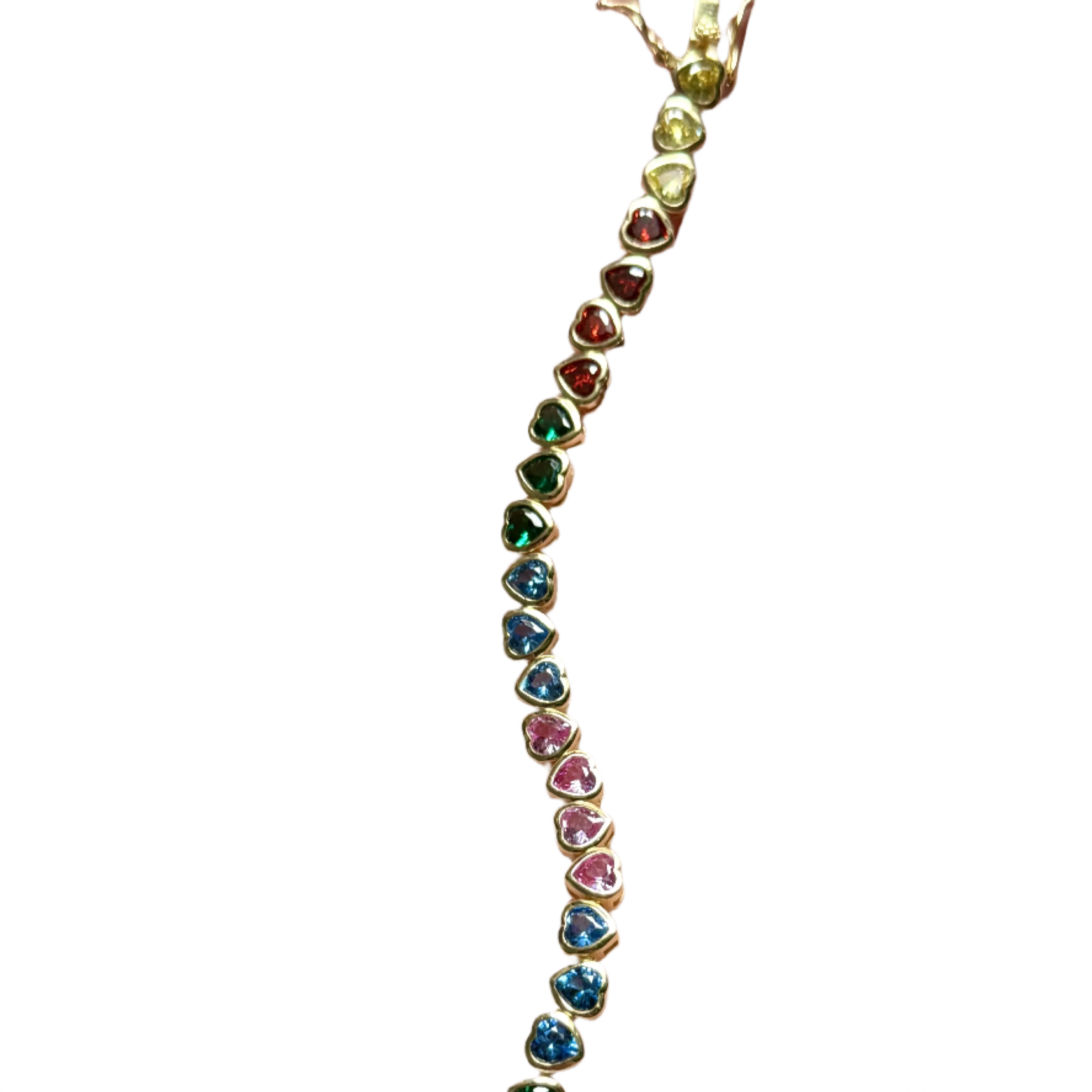 Rainbow Heart Crystal Tennis Bracelet - Image 4