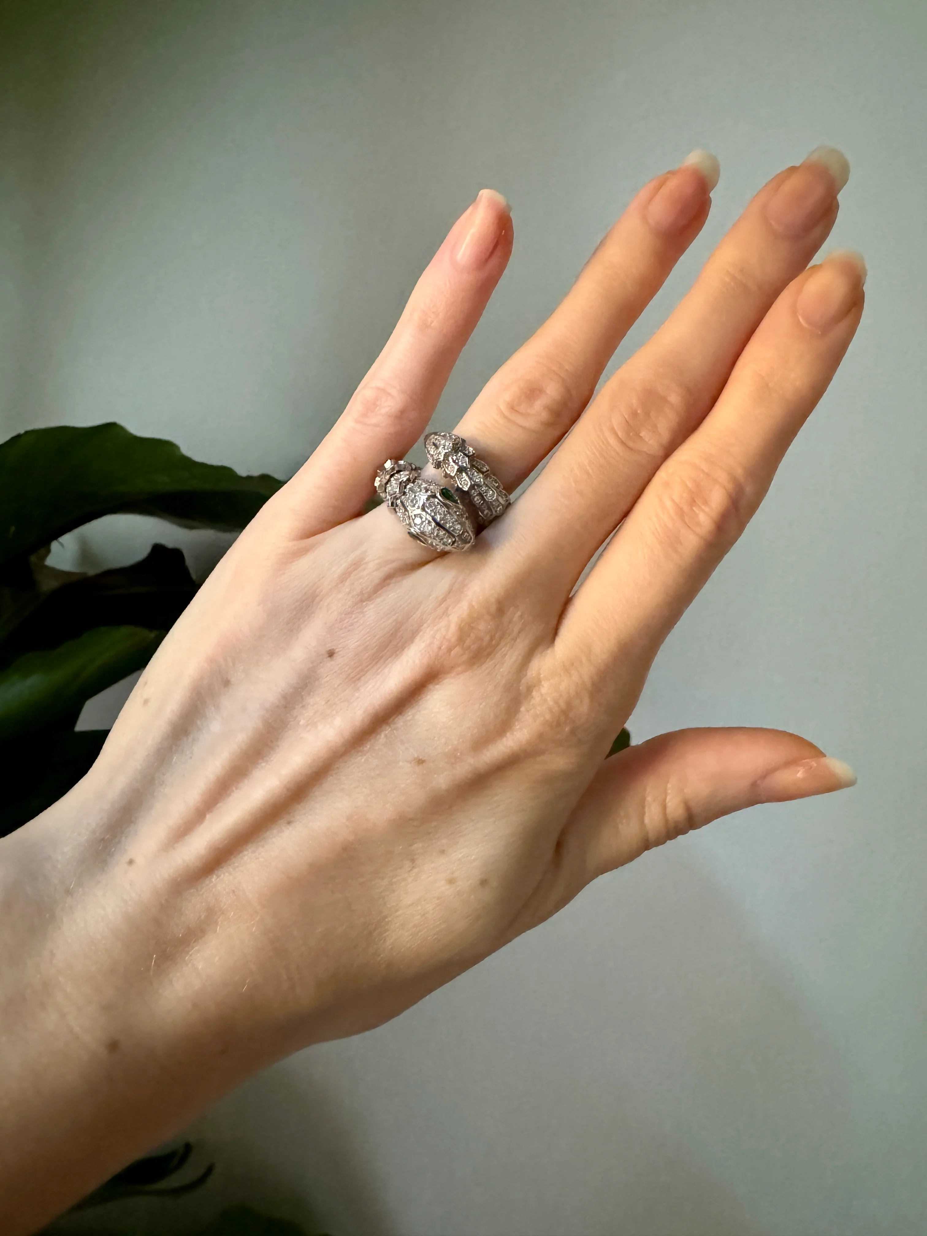 Sterling Silver Articulated Snake Ring Size 6, 7, 8 - Image 3