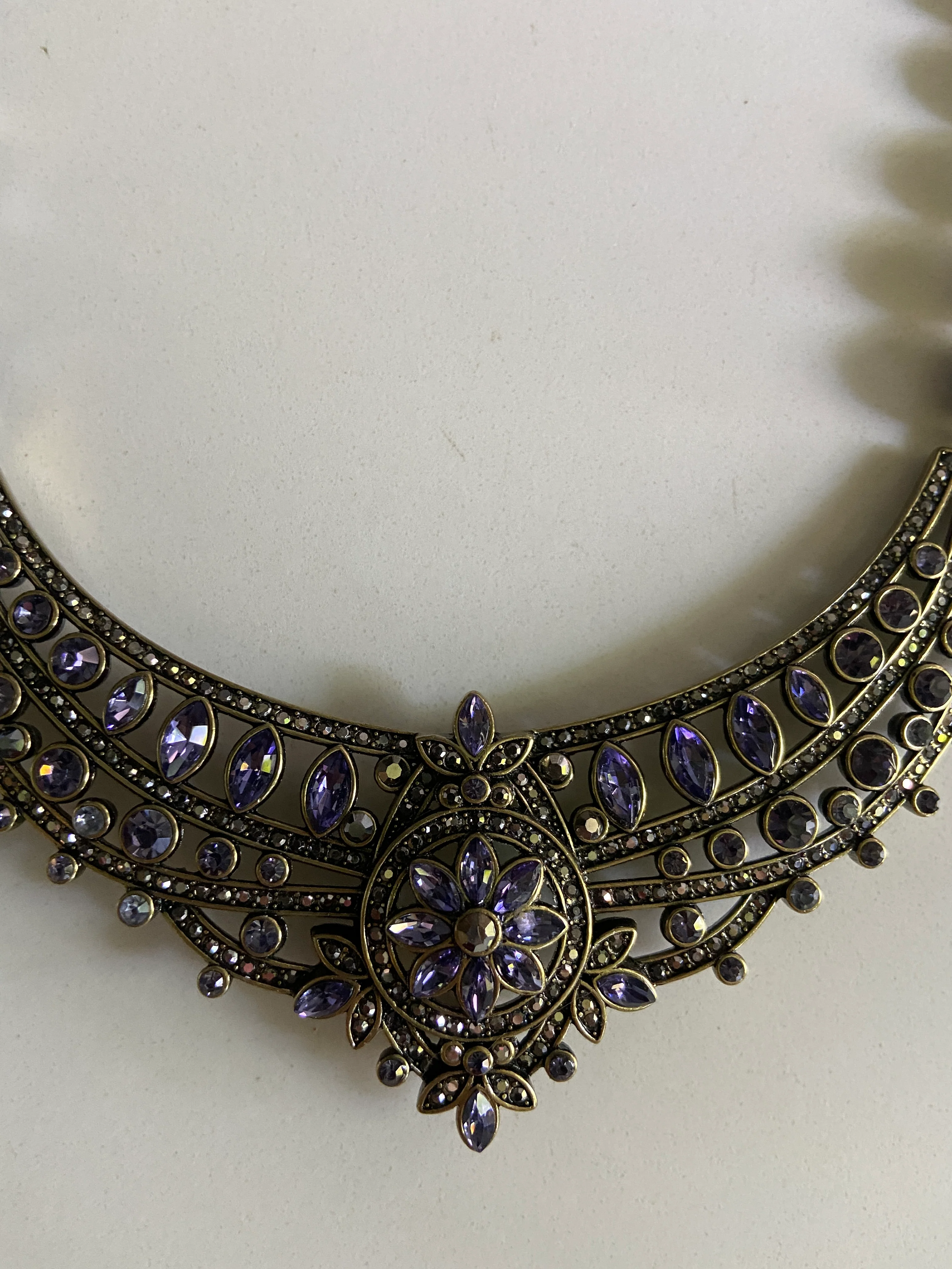 Designer Heidi Daus Mogul Purple Crystal Bead Necklace - Image 6