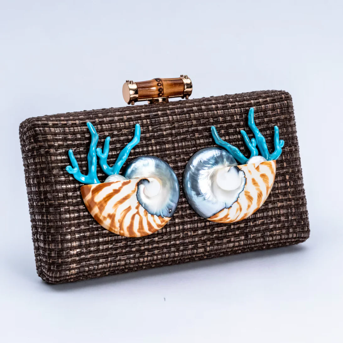 The Fiona Grasscloth Clutch - Image 3