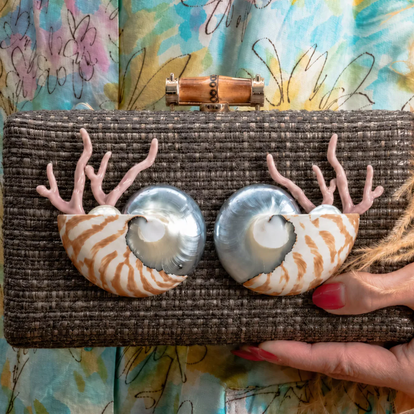 The Fiona Grasscloth Clutch - Image 5