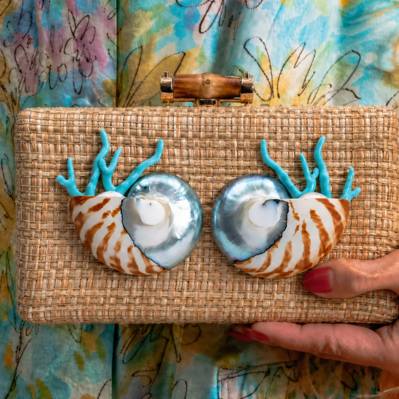 The Fiona Grasscloth Clutch - Image 6