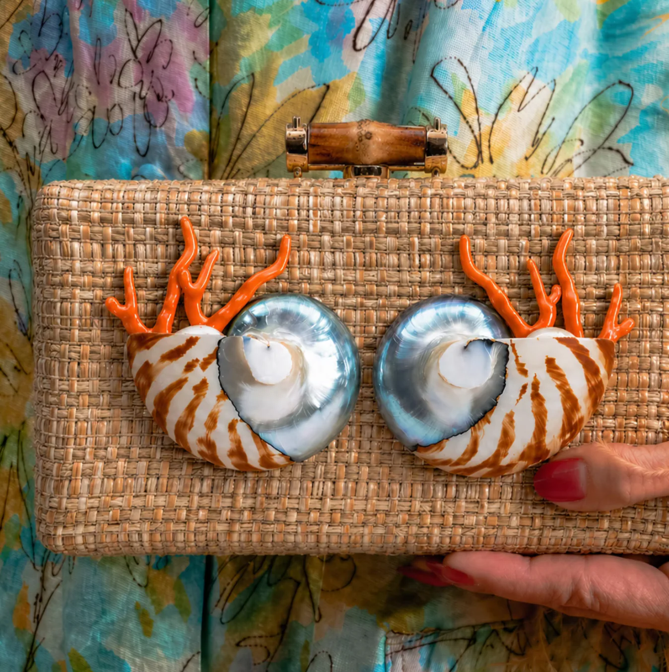 The Fiona Grasscloth Clutch - Image 7