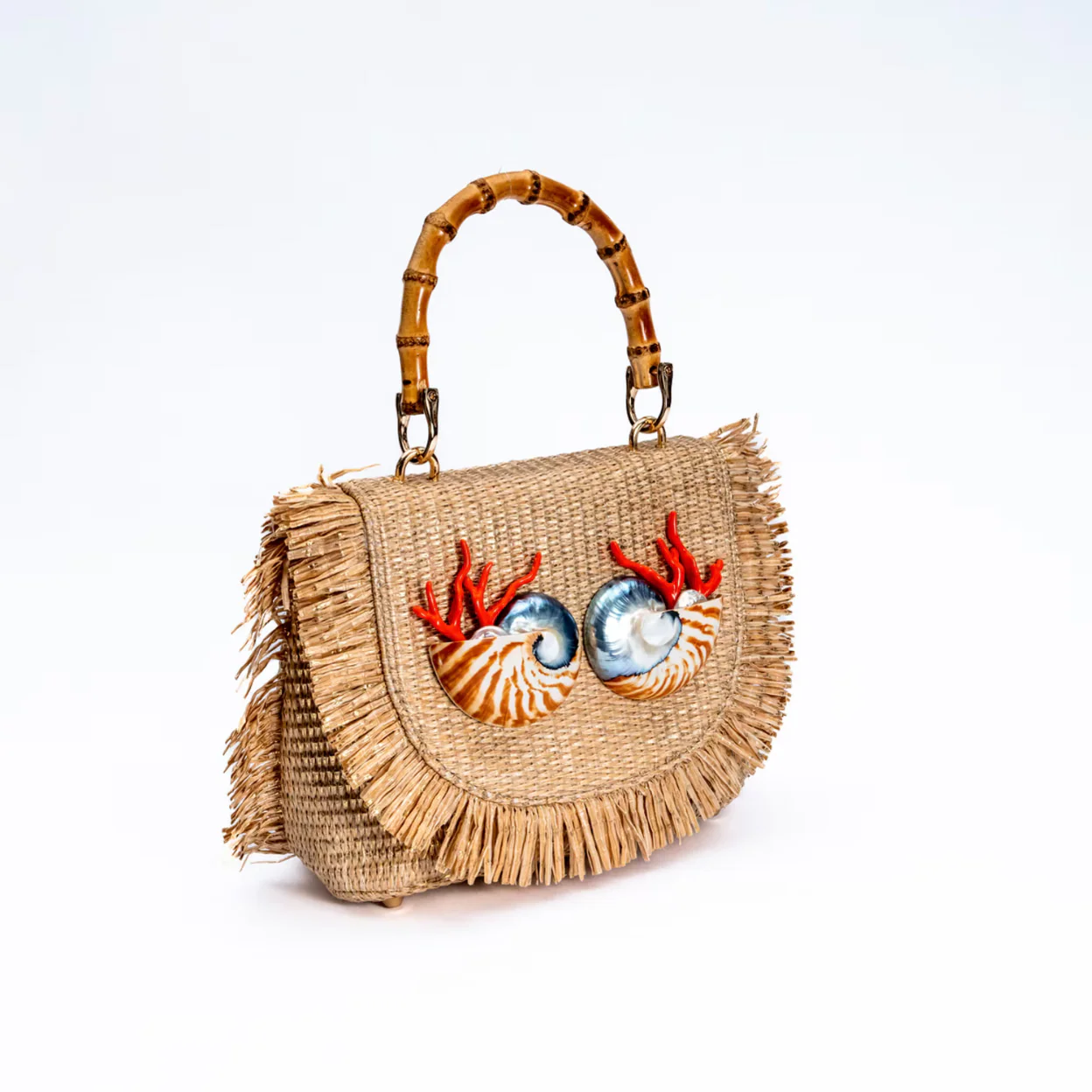 The Lola Raffia Fringe Purse - Image 3