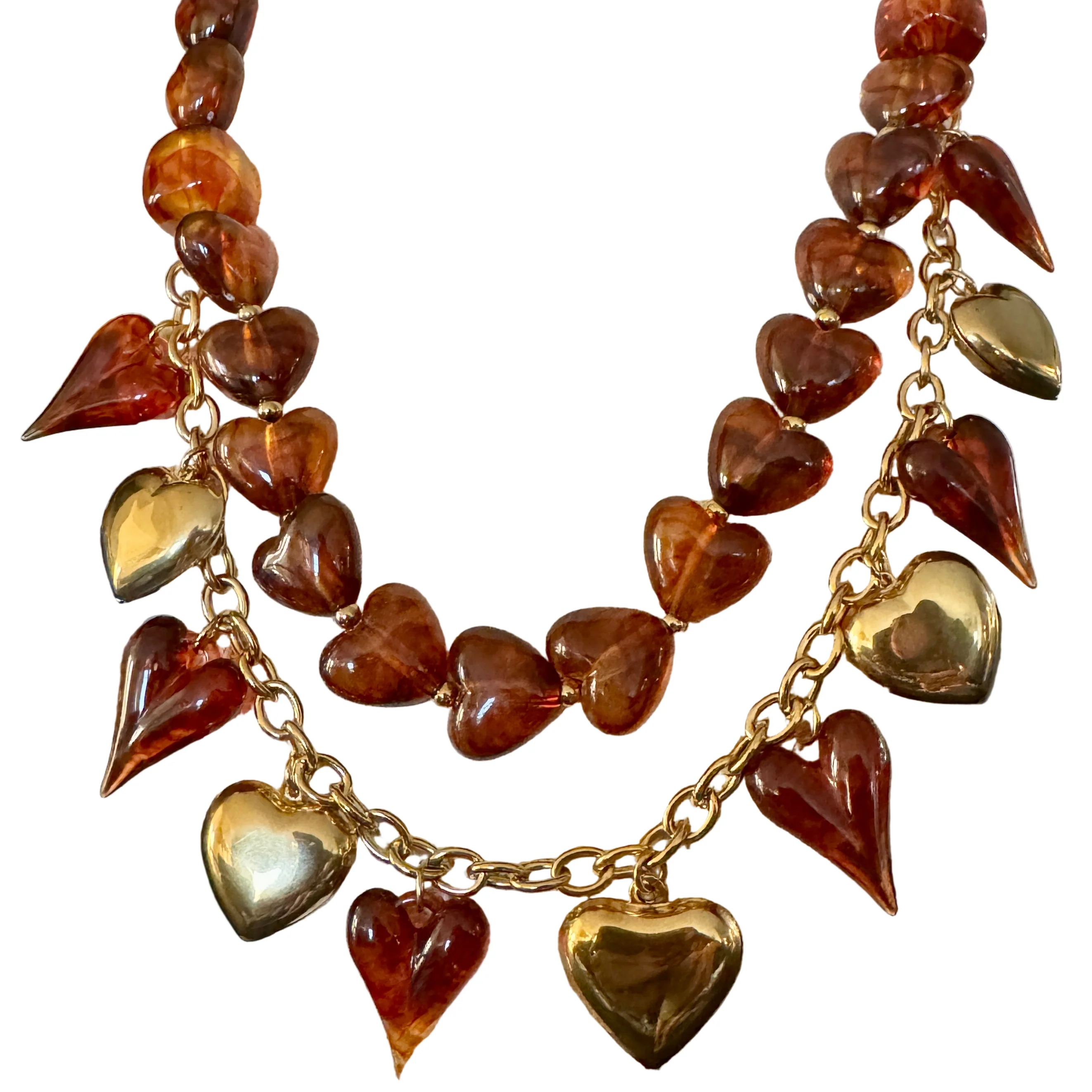 Tortoise Heart Charm Necklace