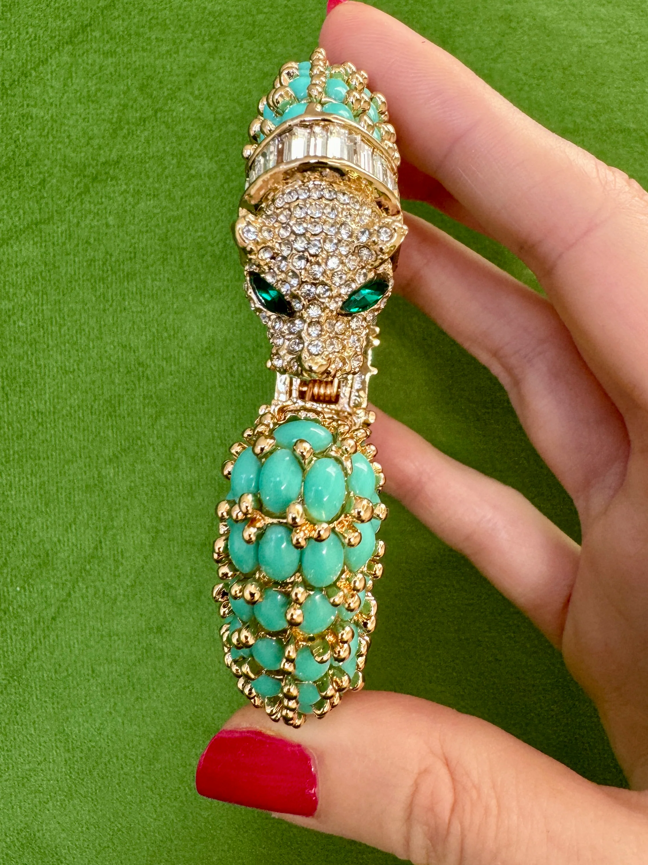 Turquoise Panther Bracelet - Image 5