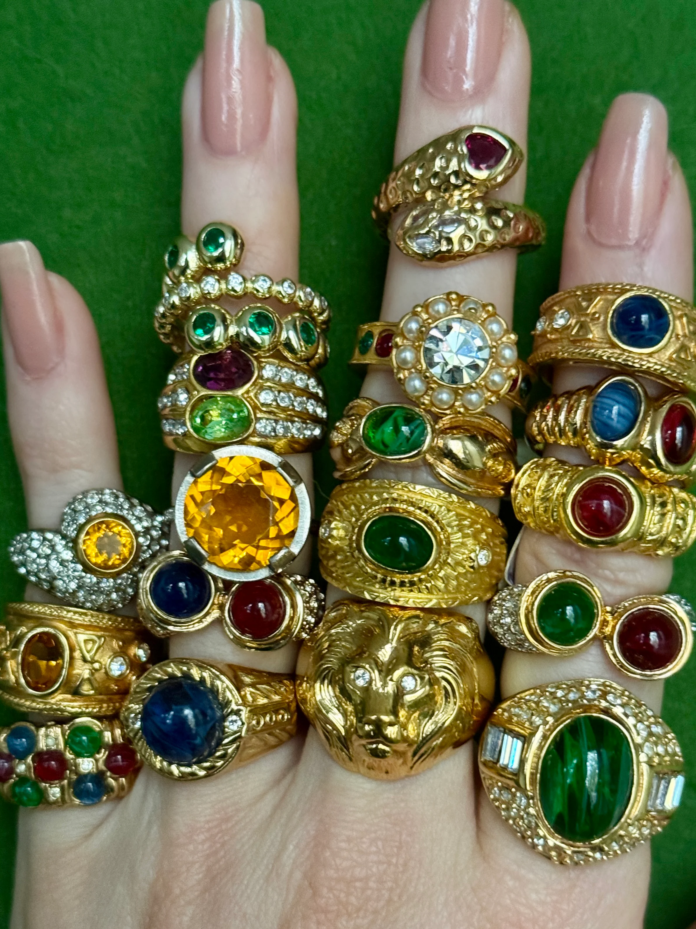 Vintage French Flower Ring size 6.25 - Image 5