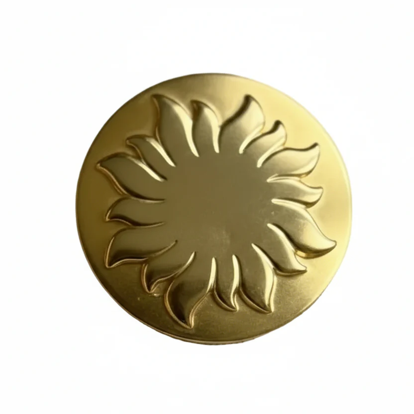 Vintage French Designer Gold Sun Brooch