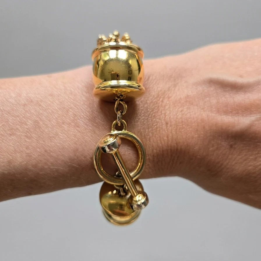 Vintage Monet Gold Multi-Strand Bracelet - Image 3