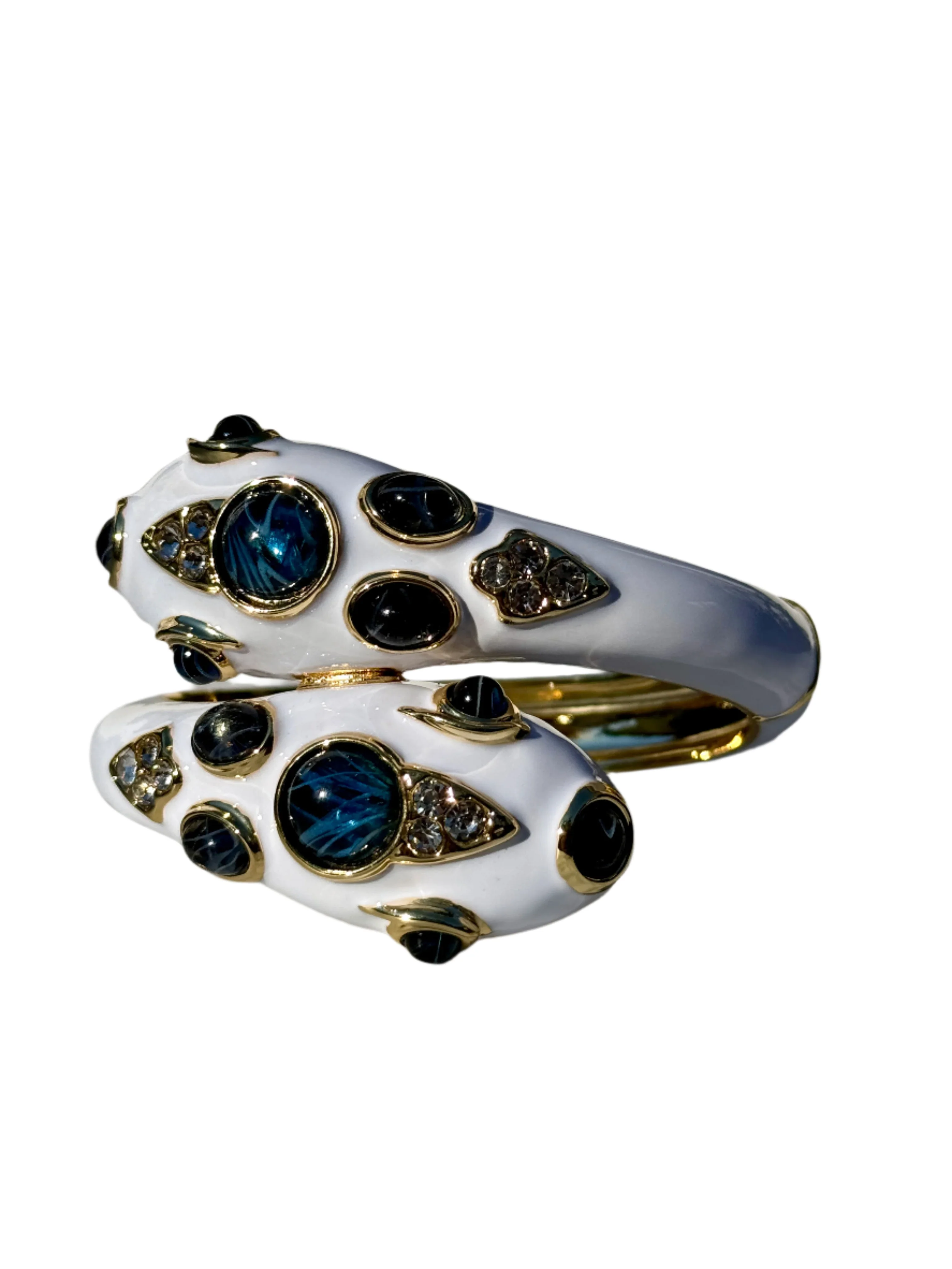 White Double Headed Snake Bracelet - Image 3