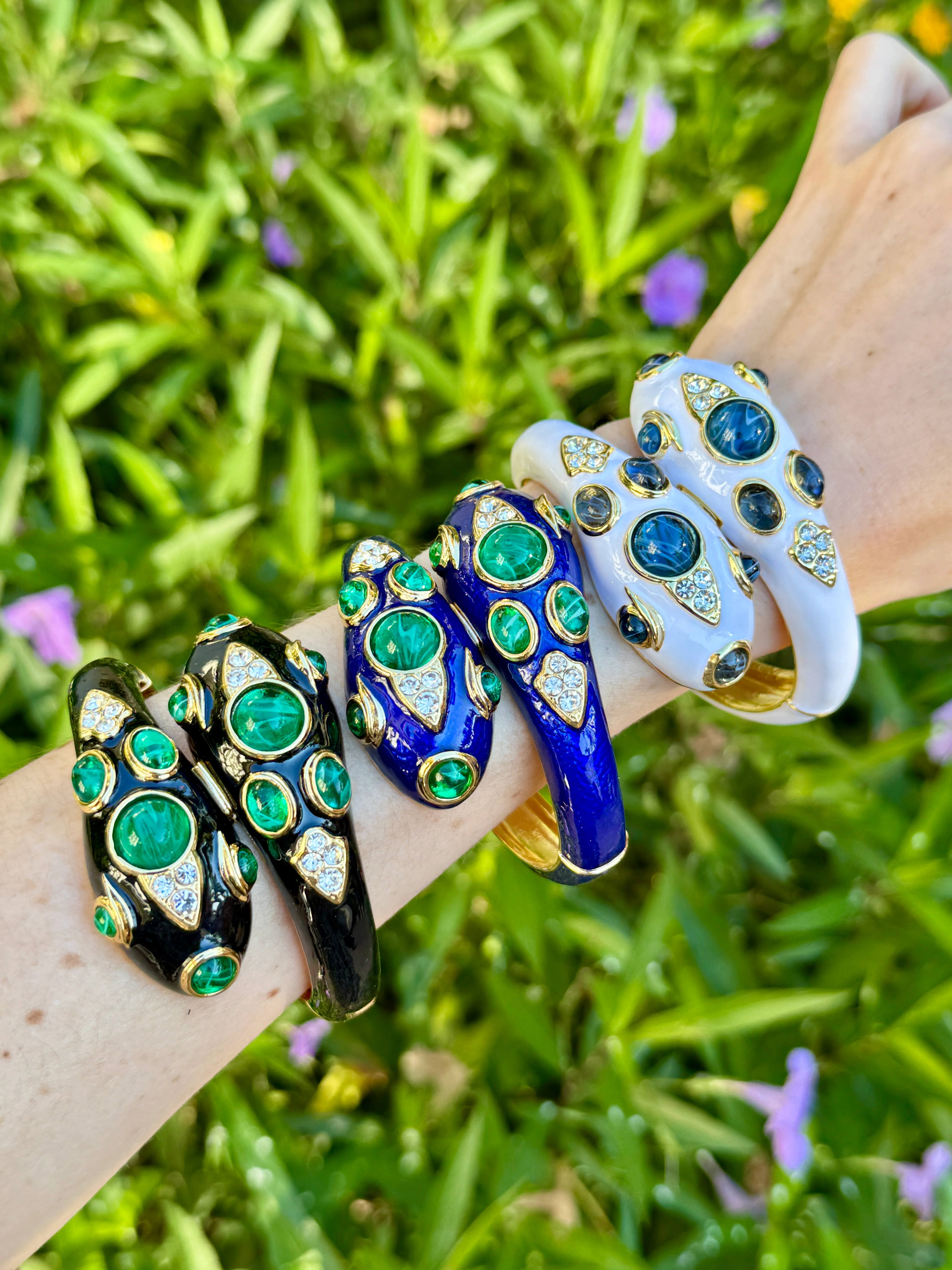 White Double Headed Snake Bracelet - Image 5